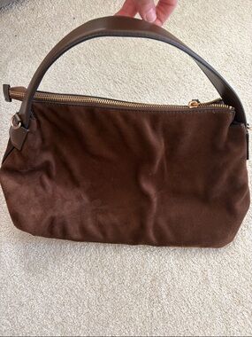 H & MClassic Brown Suede Shoulder Bag